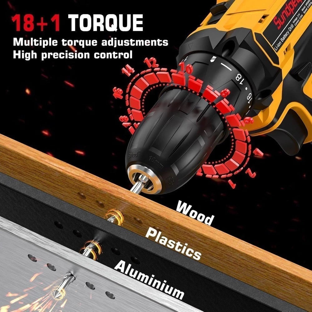 Parafusadeira Furadeira 48V 2 Baterias Com Maleta e Acessórios Completo